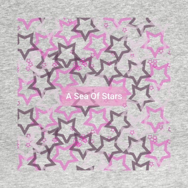 A Sea Of Stars. Digital Abstract Pattern in Pink by tanyazevallos